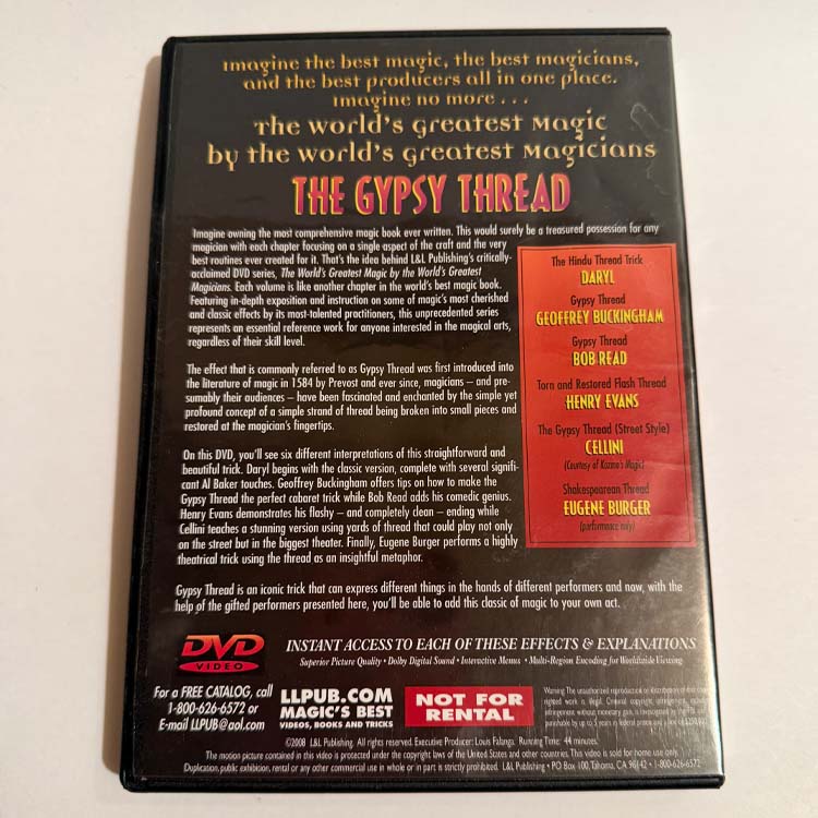 The Gypsy Thread (World's Greatest Magic) DVD