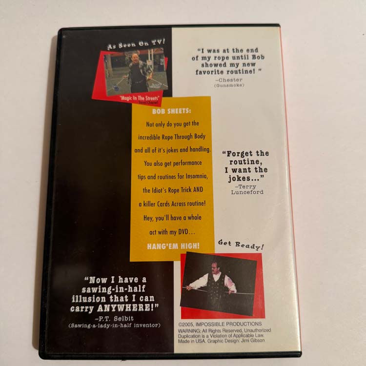 Hang Em' High (ROPE THROUGH BODY) Bob Sheets DVD